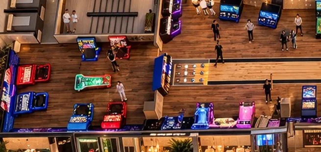 Gaming zone and arcade at Ashoak Mall