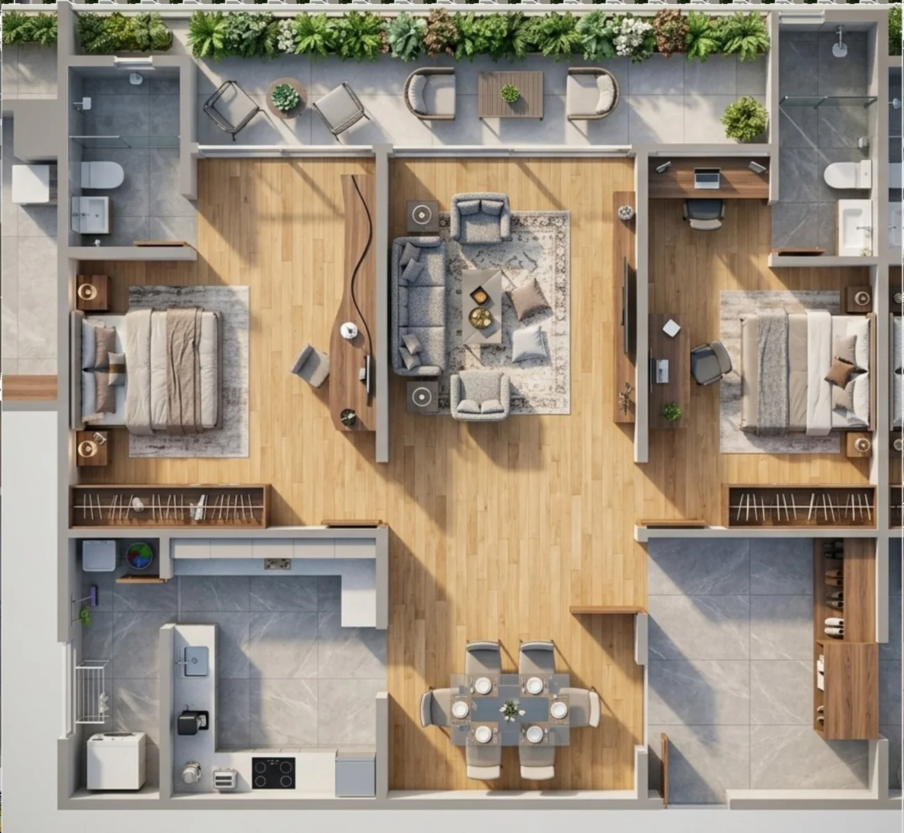 Office unit layout at Ashoak Mall