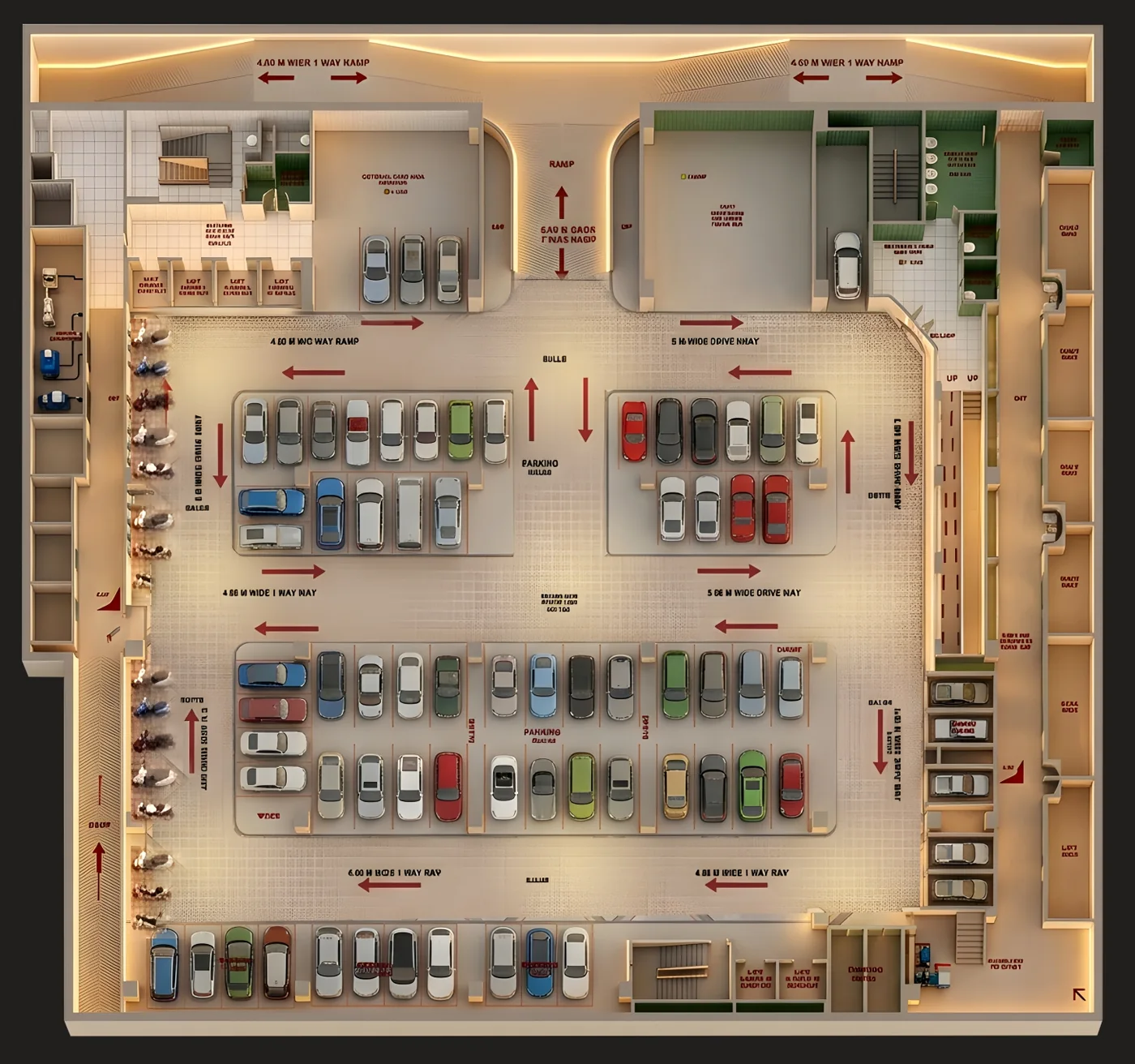 Official basement parking floor plan