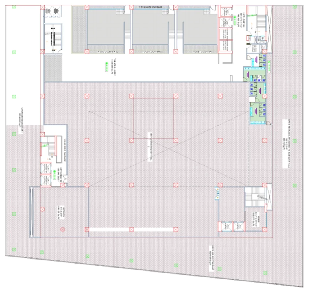 Official fifth floor plan — cinema and banquet