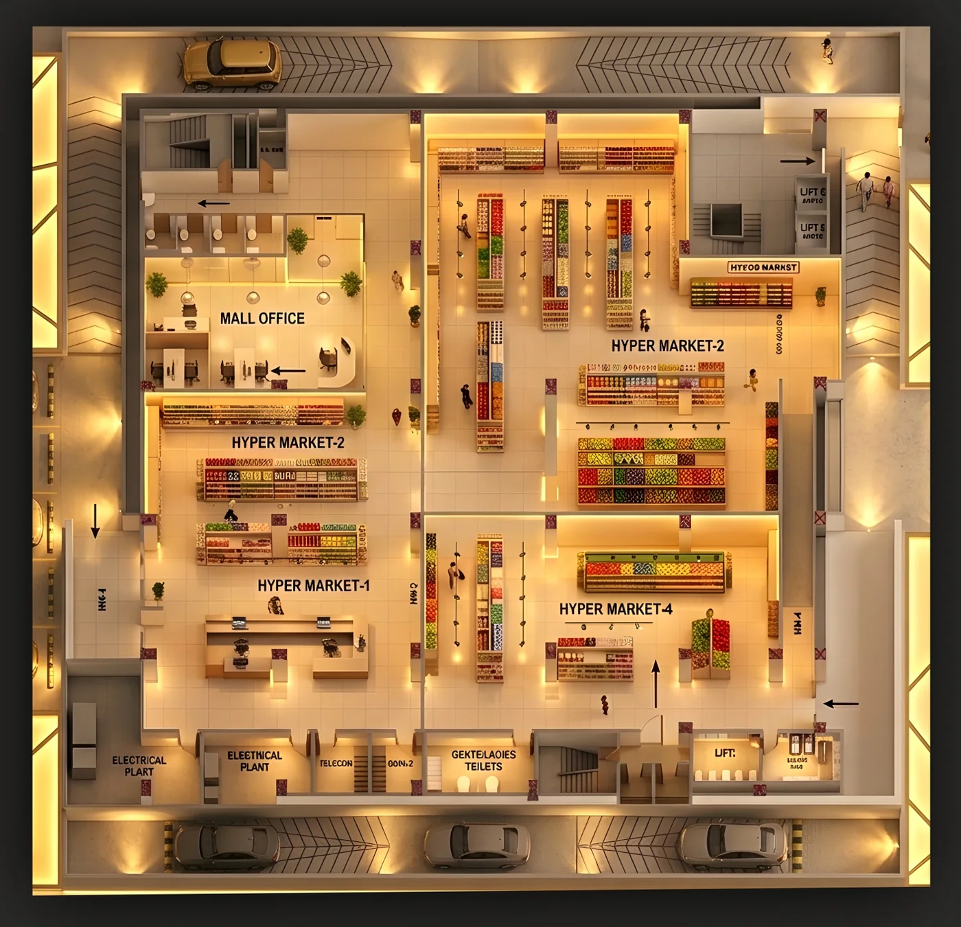Official lower ground hypermarket floor plan