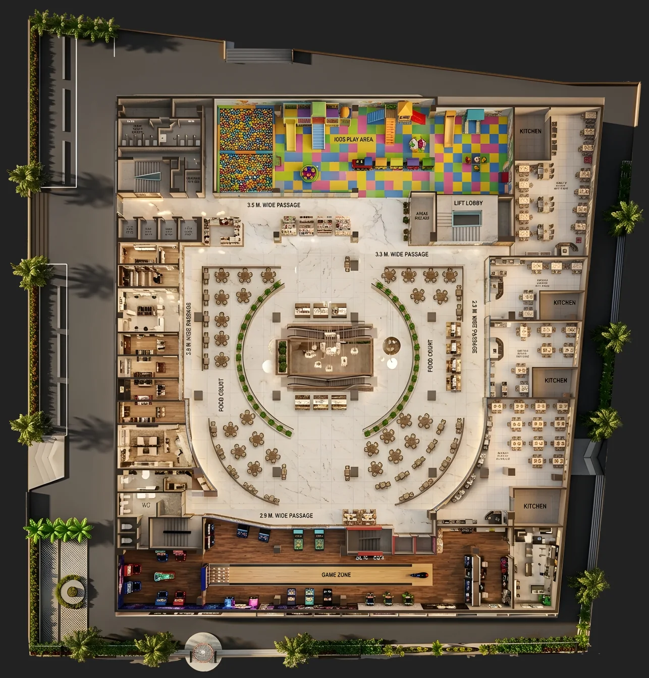 Official third floor plan — food court and gaming zone