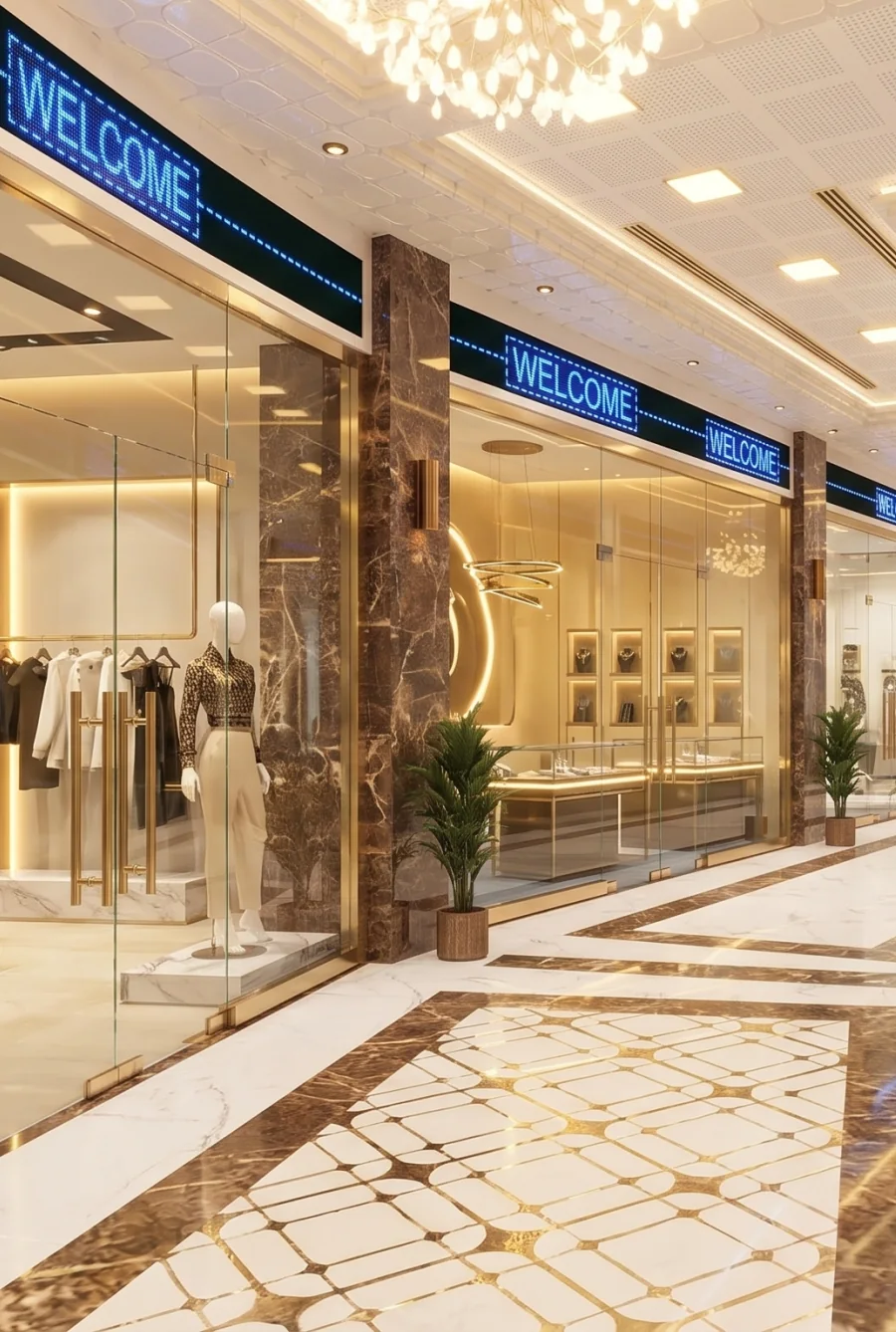 Retail storefront at Ashoak Mall